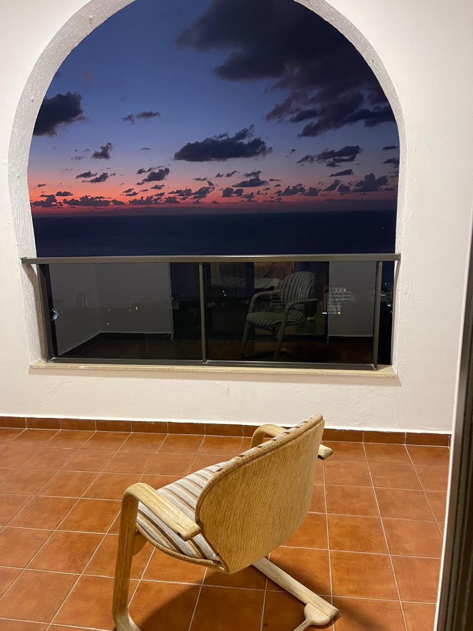 Family Suite at Marbella Hotel - private balcony with sea view at sunset